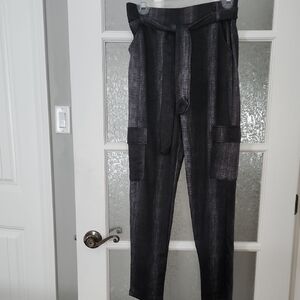 Stylish Black Tie-Waist Pants